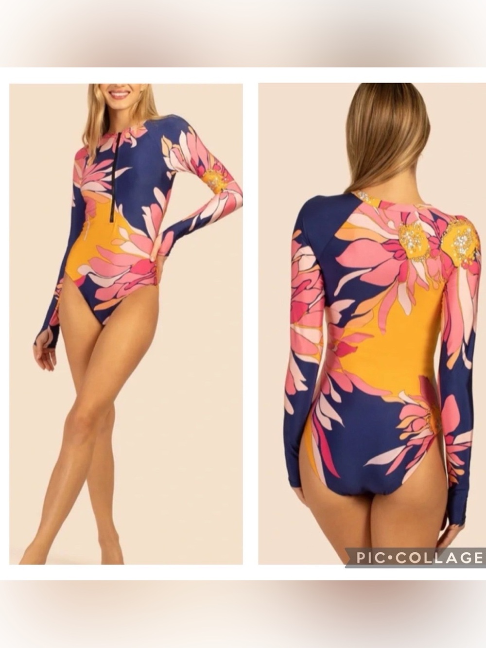 NWOT Trina Turk Swim Breeze Paddle Board One Piece Swimsuit/Sz:M NWOT